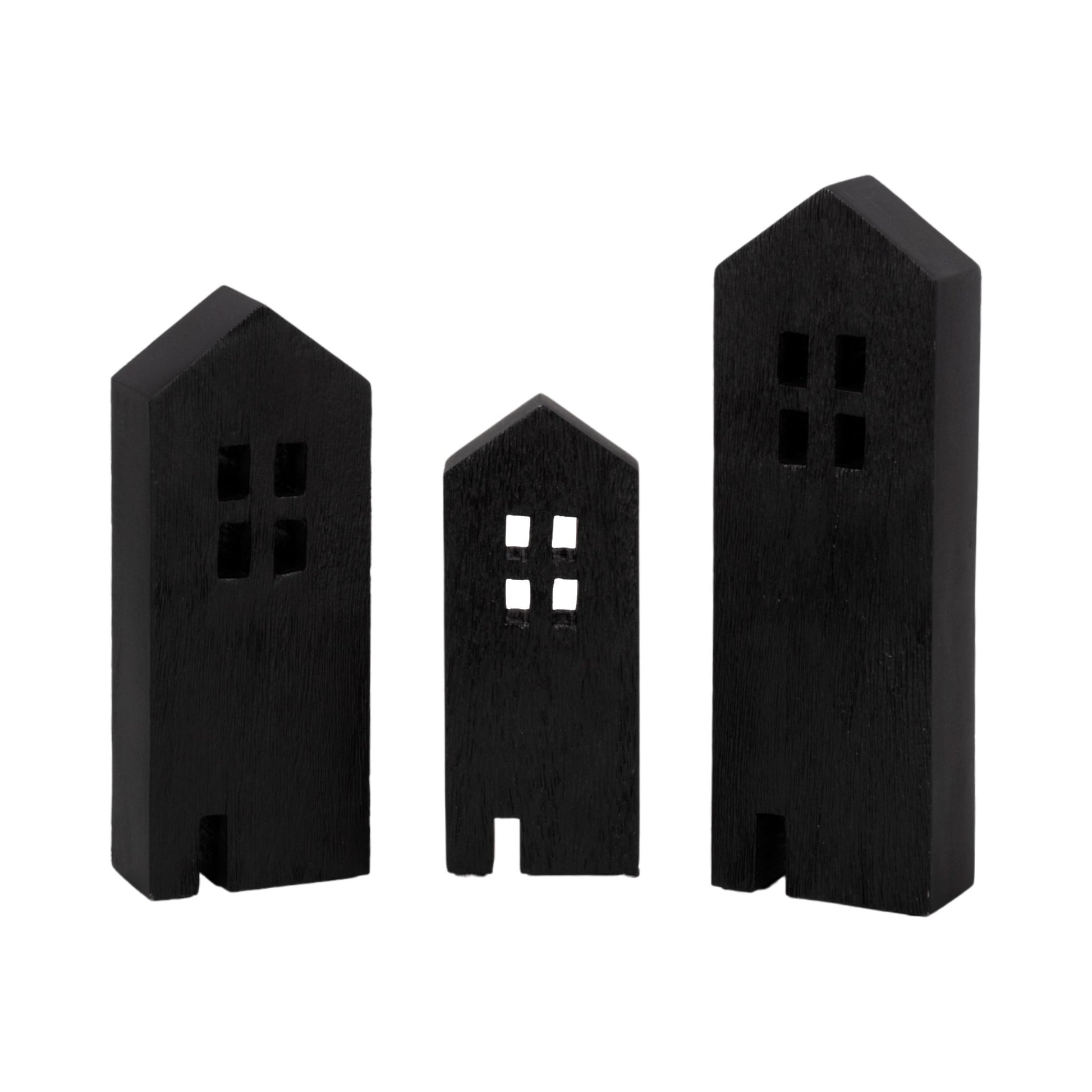 8" Wood House Decor, Black Table Decors| Sagebrook Home