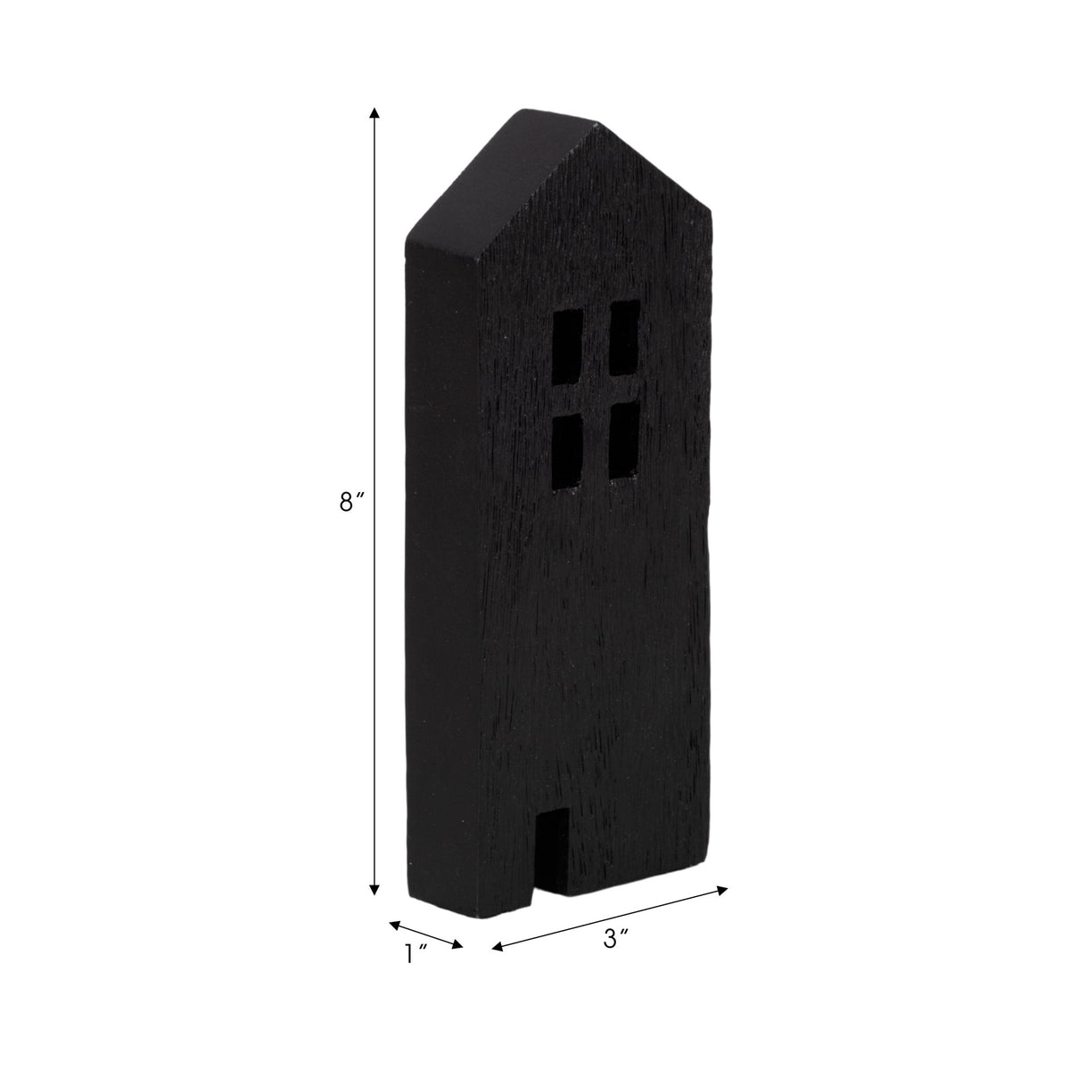 8" Wood House Decor, Black Table Decors| Sagebrook Home