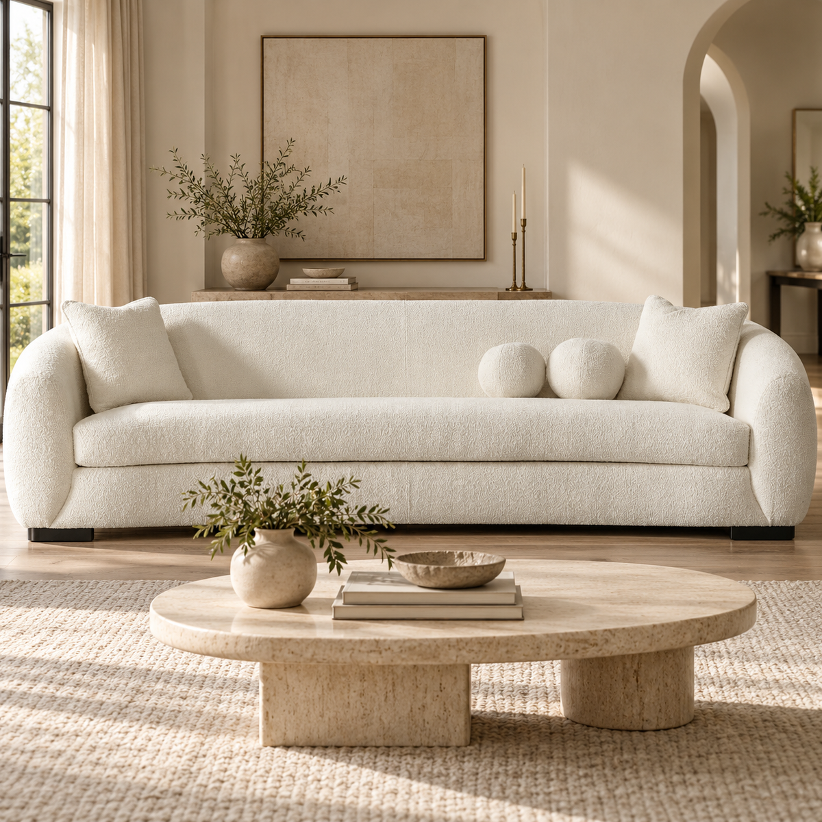 Boucle Sofa ( 250W / 280W /  300W ) - Bouclé