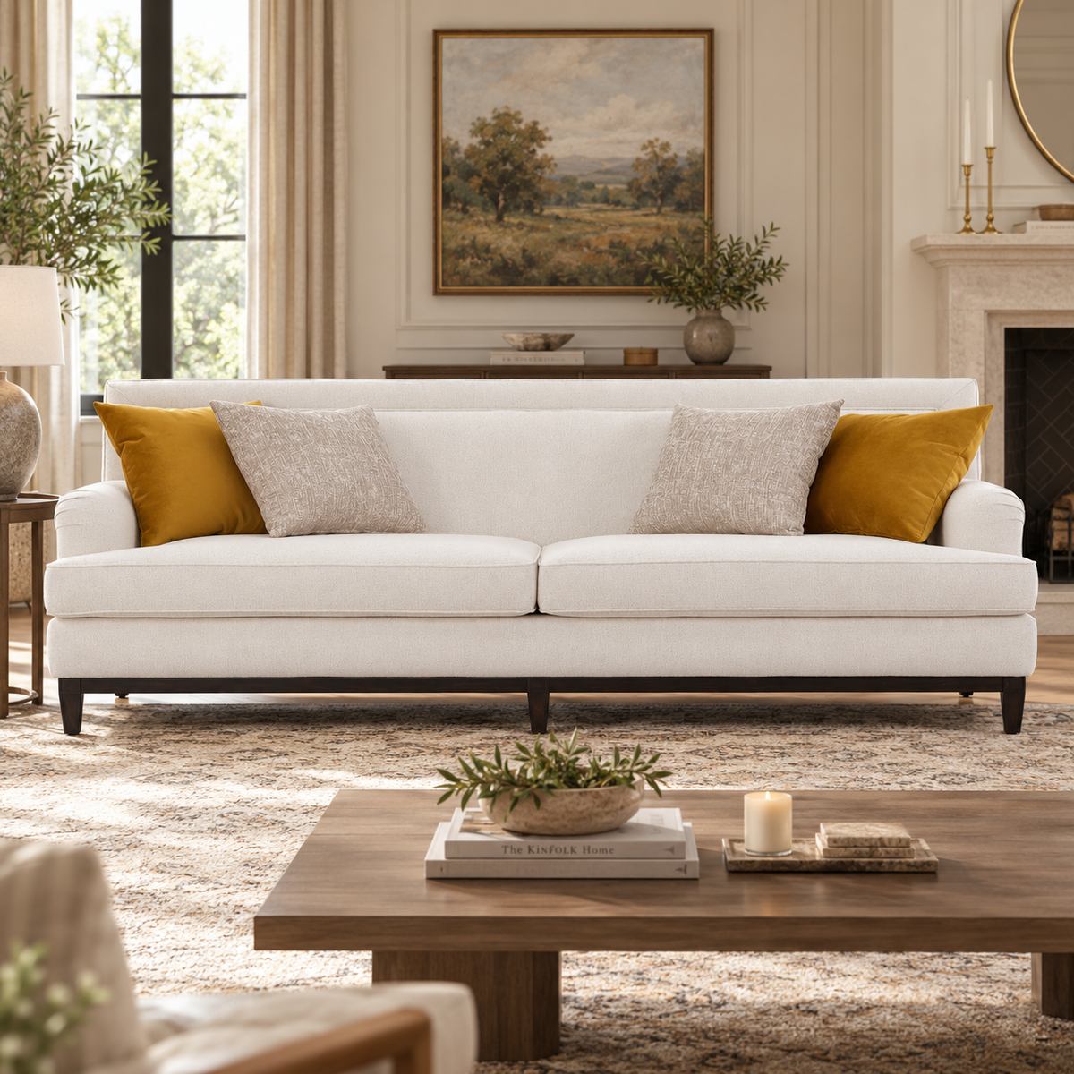 Amelia 4 Seater Sofa (279Cm) - Brown