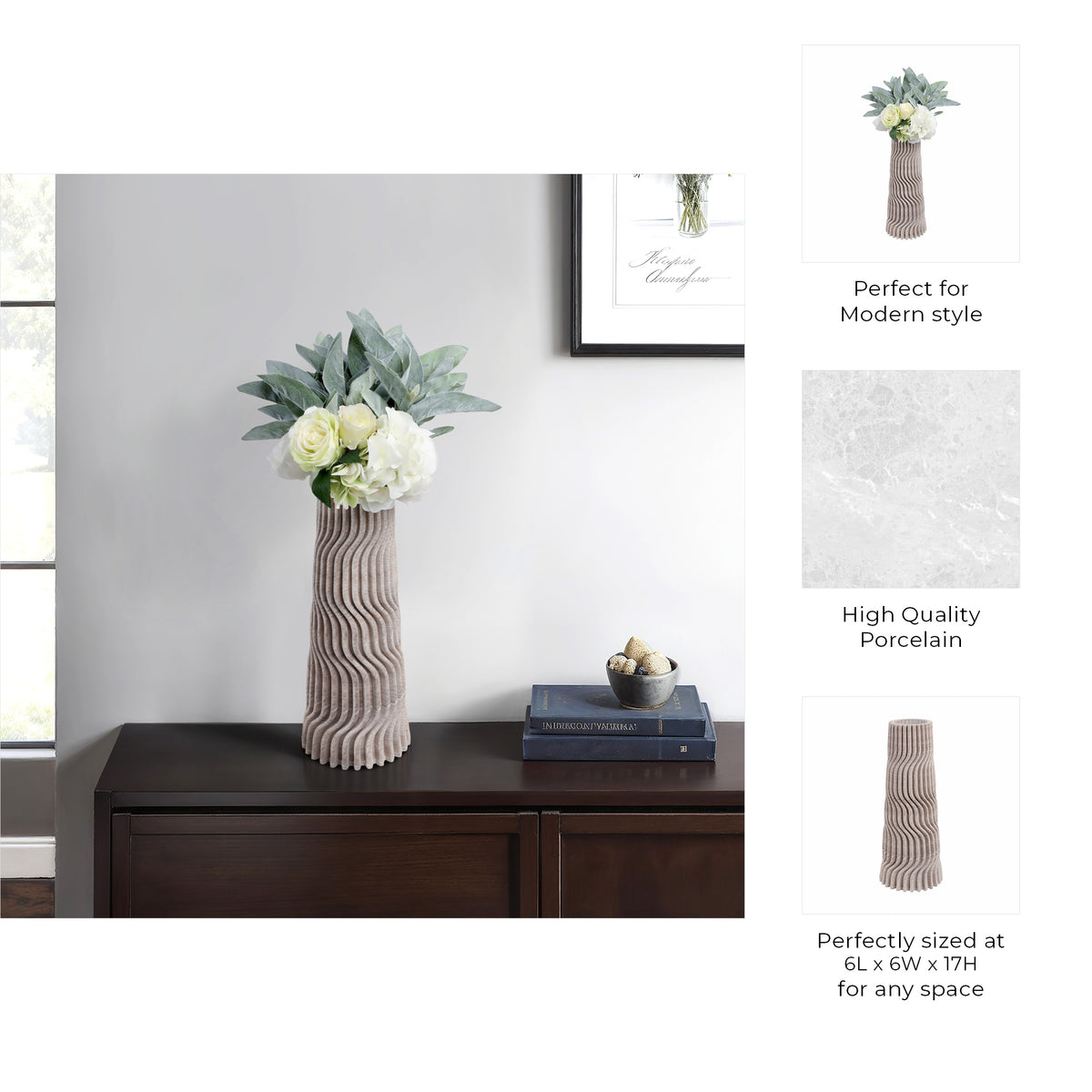 مزهرية البورسلين المطبوعة ثلاثية الأبعاد من شيلفين، متعددة الألوان Shelvin 3d Printed Porcelain Vase, Multi