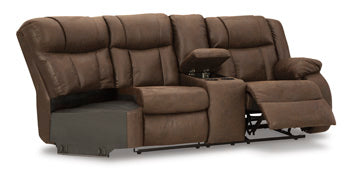 Trail Boys Right-Arm Facing Reclining Loveseat with Console
