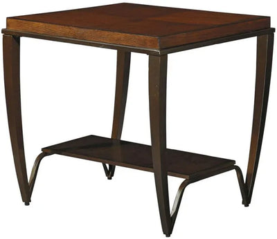 Brown Square End Table