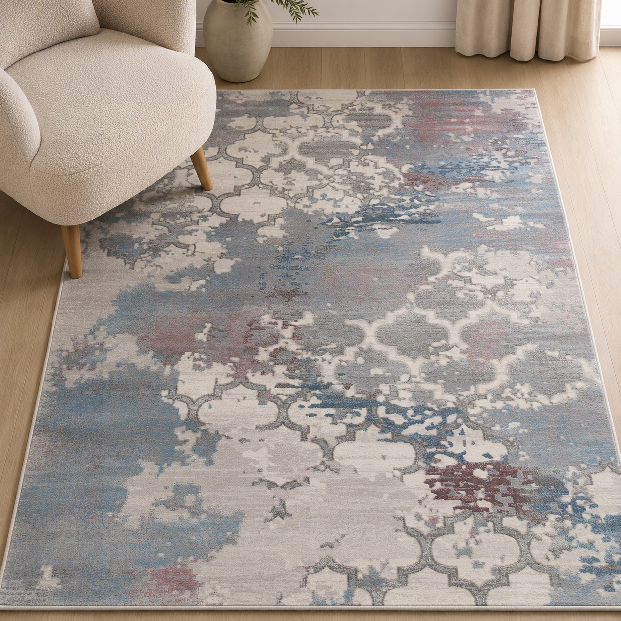 Omsk Red Accent Rug - 200 x 290 cm