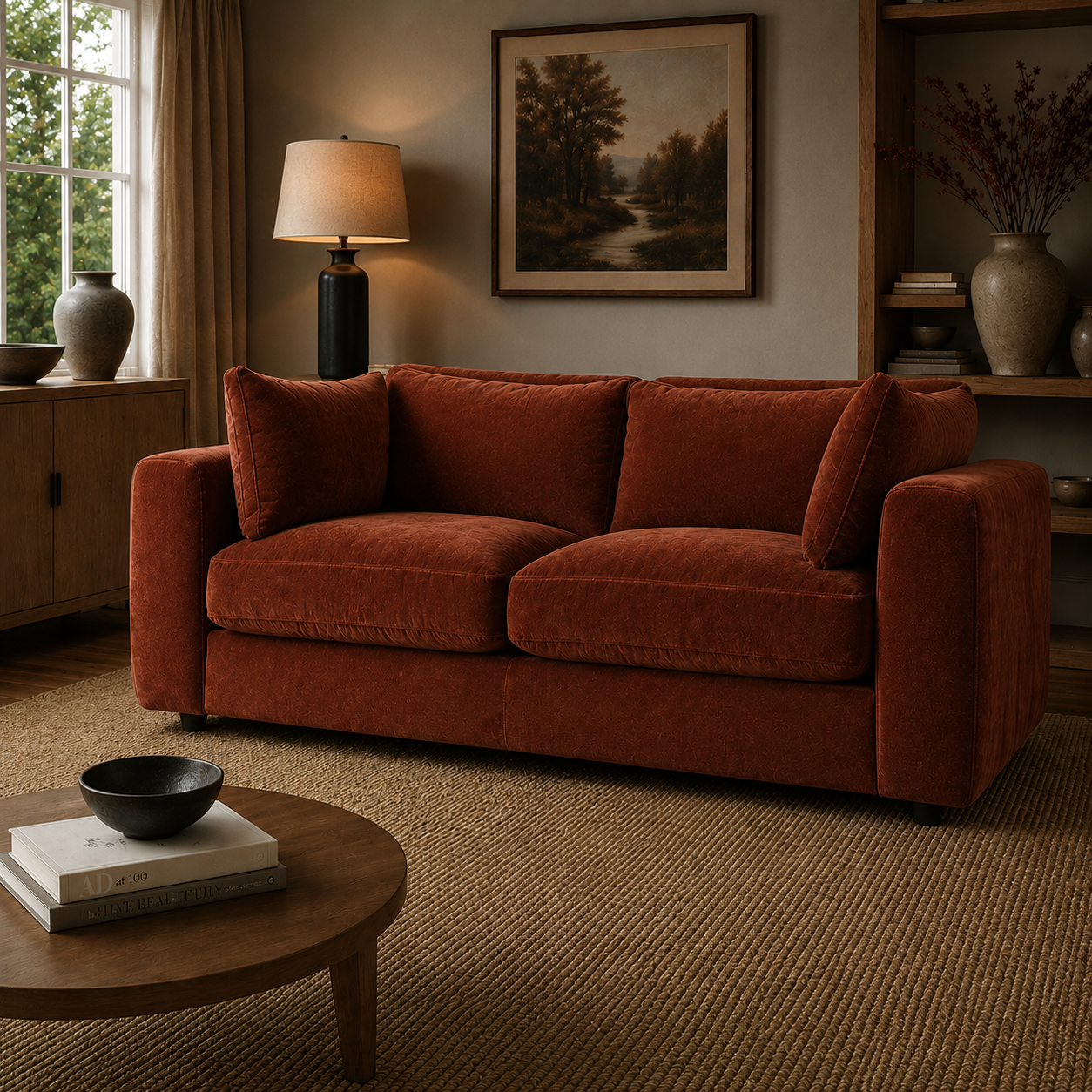 Terrona Rust Loveseat