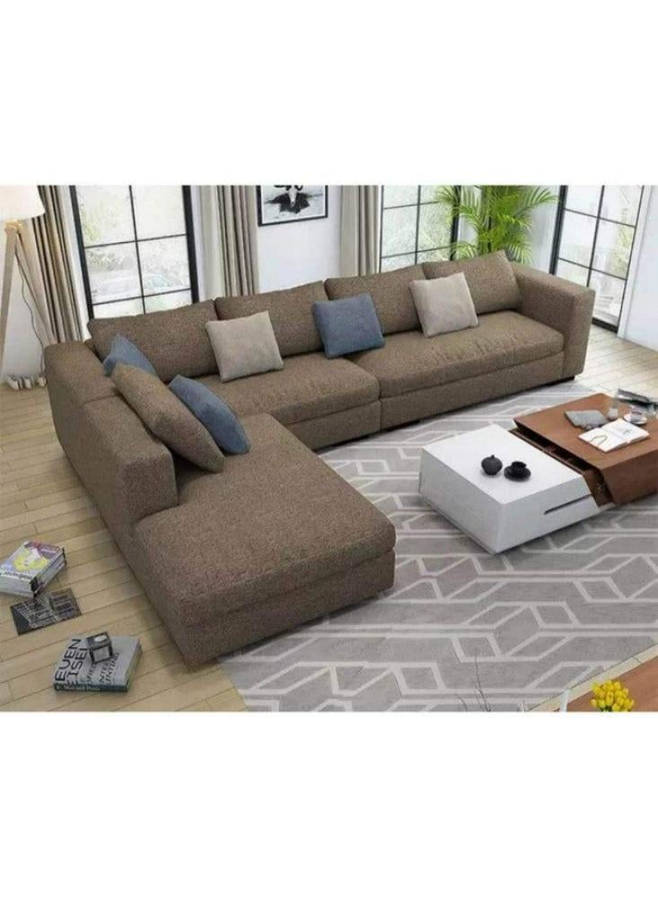 Royal | Urban Comfort U-Shape Sofa - Brown - 320x255x85x90cm