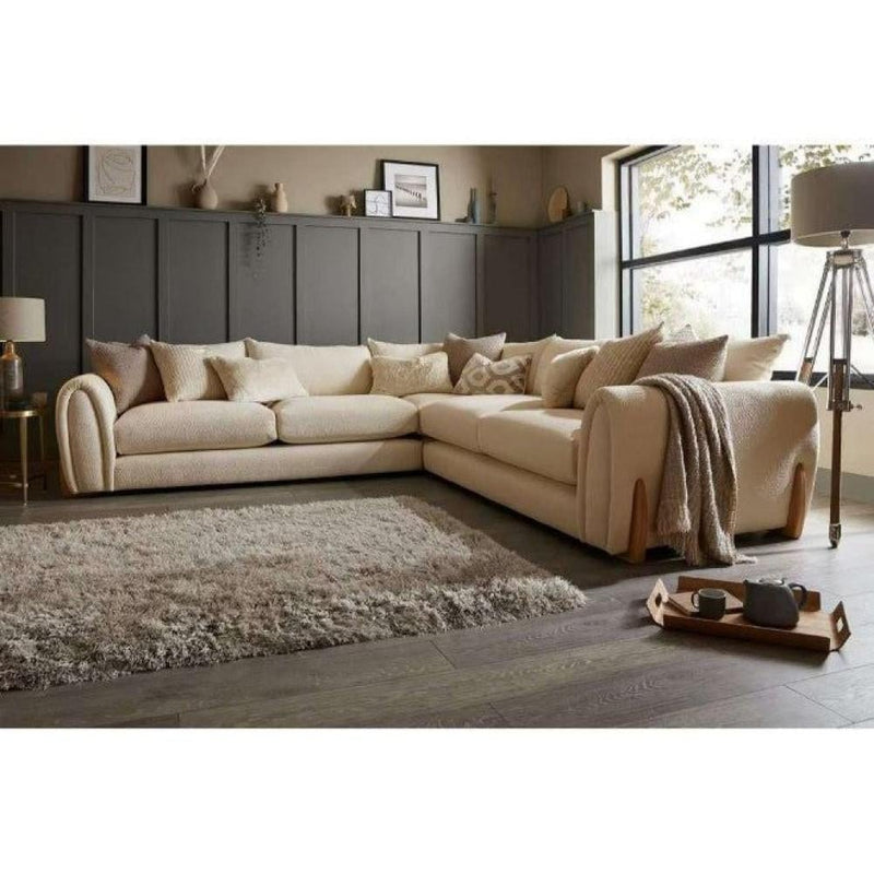Royal | Retro Revival L-Shape Sofa - Beige - 300x300x85x85 cm