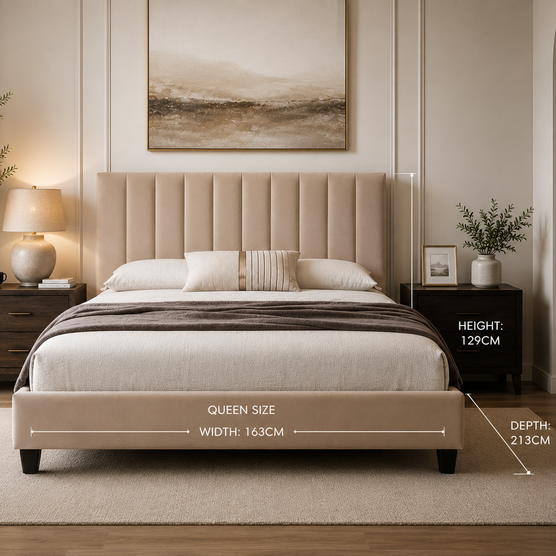 MR Beige Bed