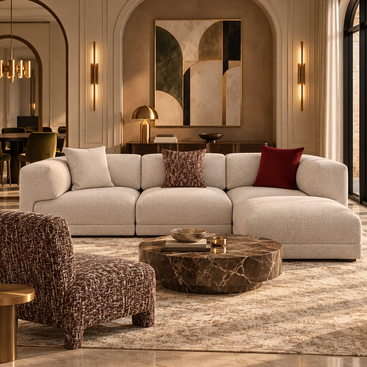 Meryl Beige Sectional