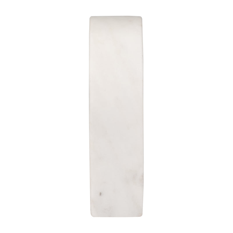 MARBLE, 6H HORSESHOE TABLETOP DECO, WHITE