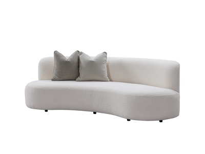 Besa Off-White Boucle Sofa (236cm)