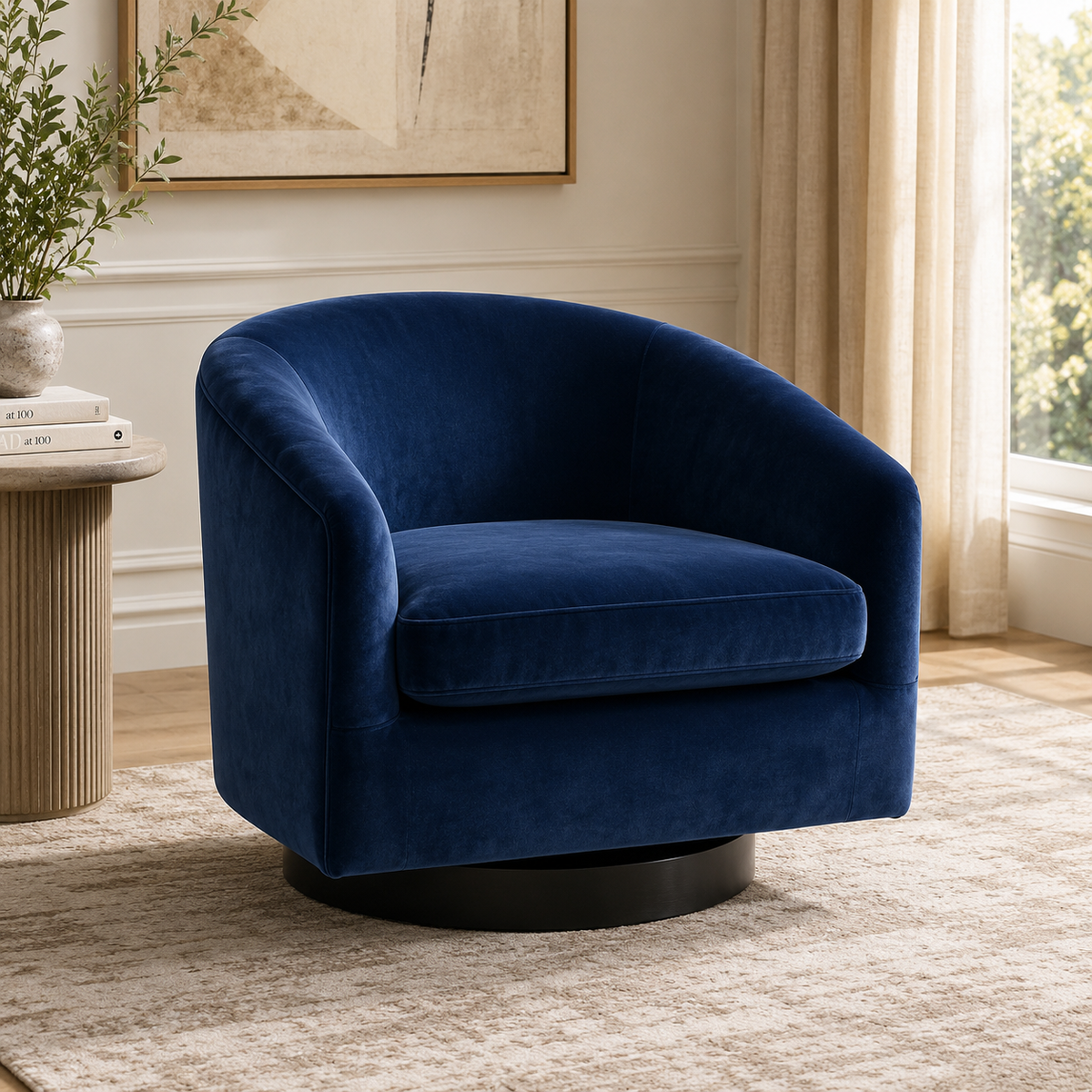 Sola Navy Accent Chair