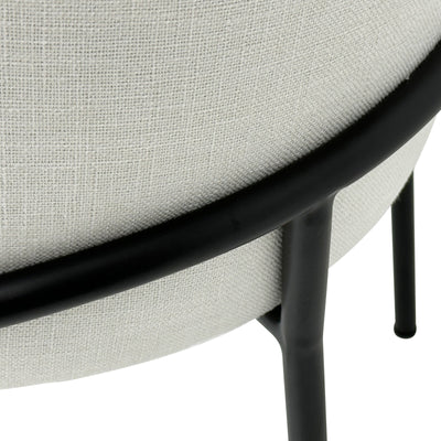 All Fabric Matte Black Dining Chair