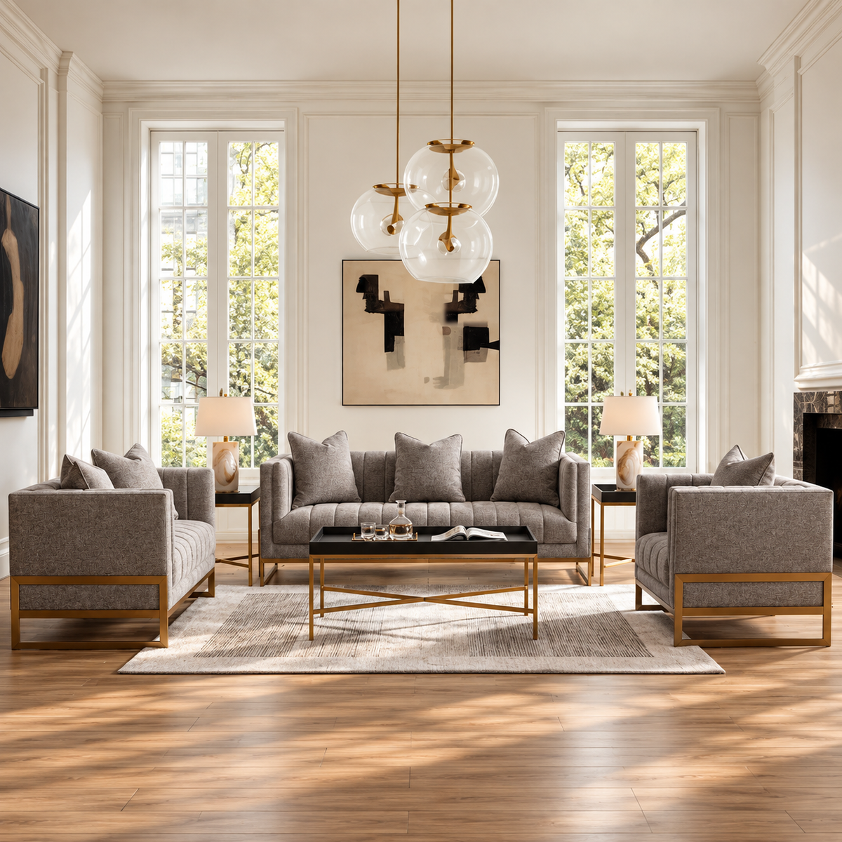 Francisco Brown Sofa Set