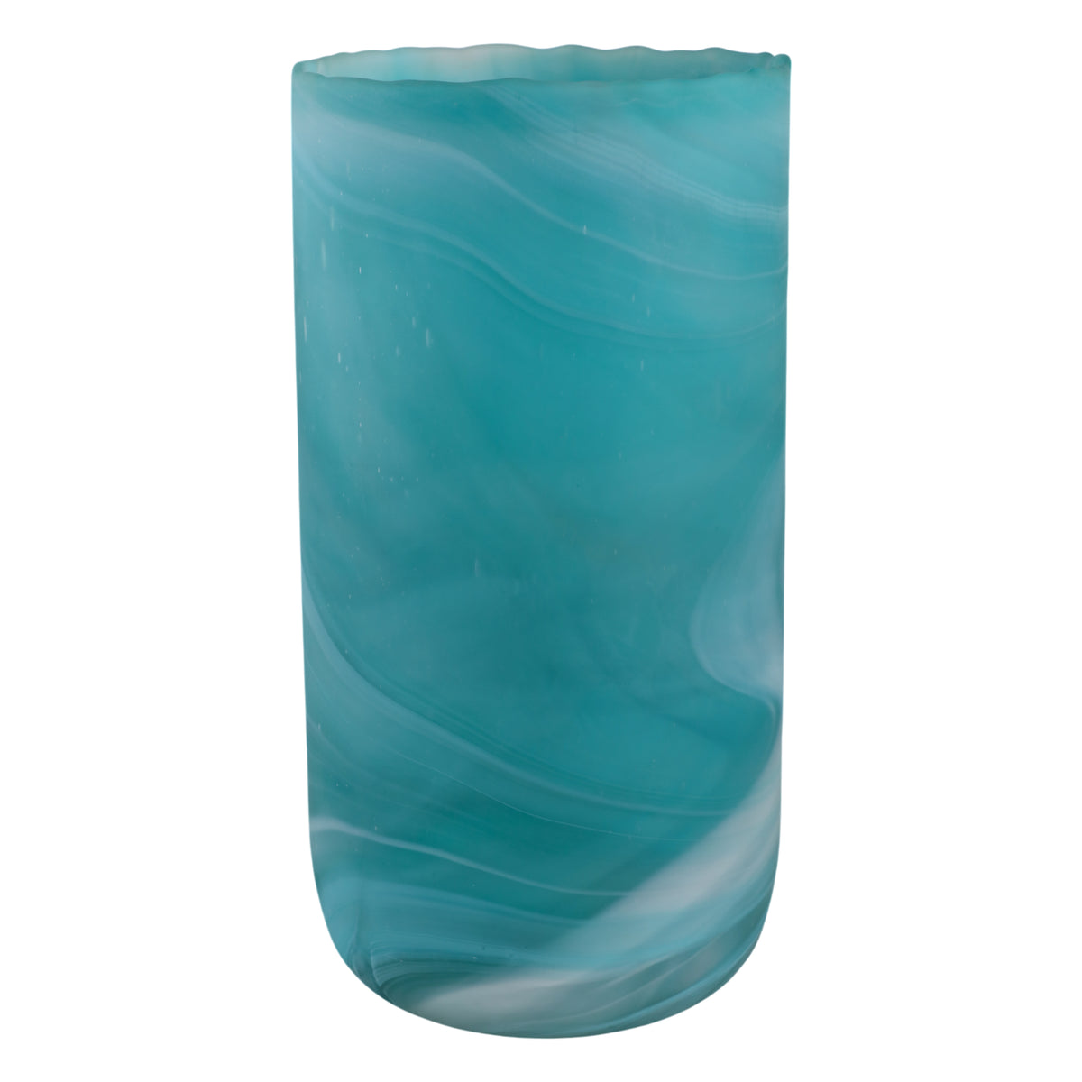 وعاء زجاجي كينت باللون الأزرق المتدرج Kent Blue Swirl Glass Vase