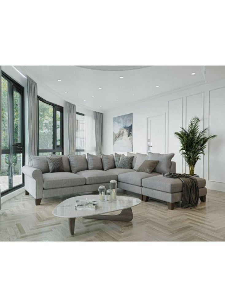 Royal | Plush Dream L-Shape Sofa - Grey - 70x120x90x260 cm