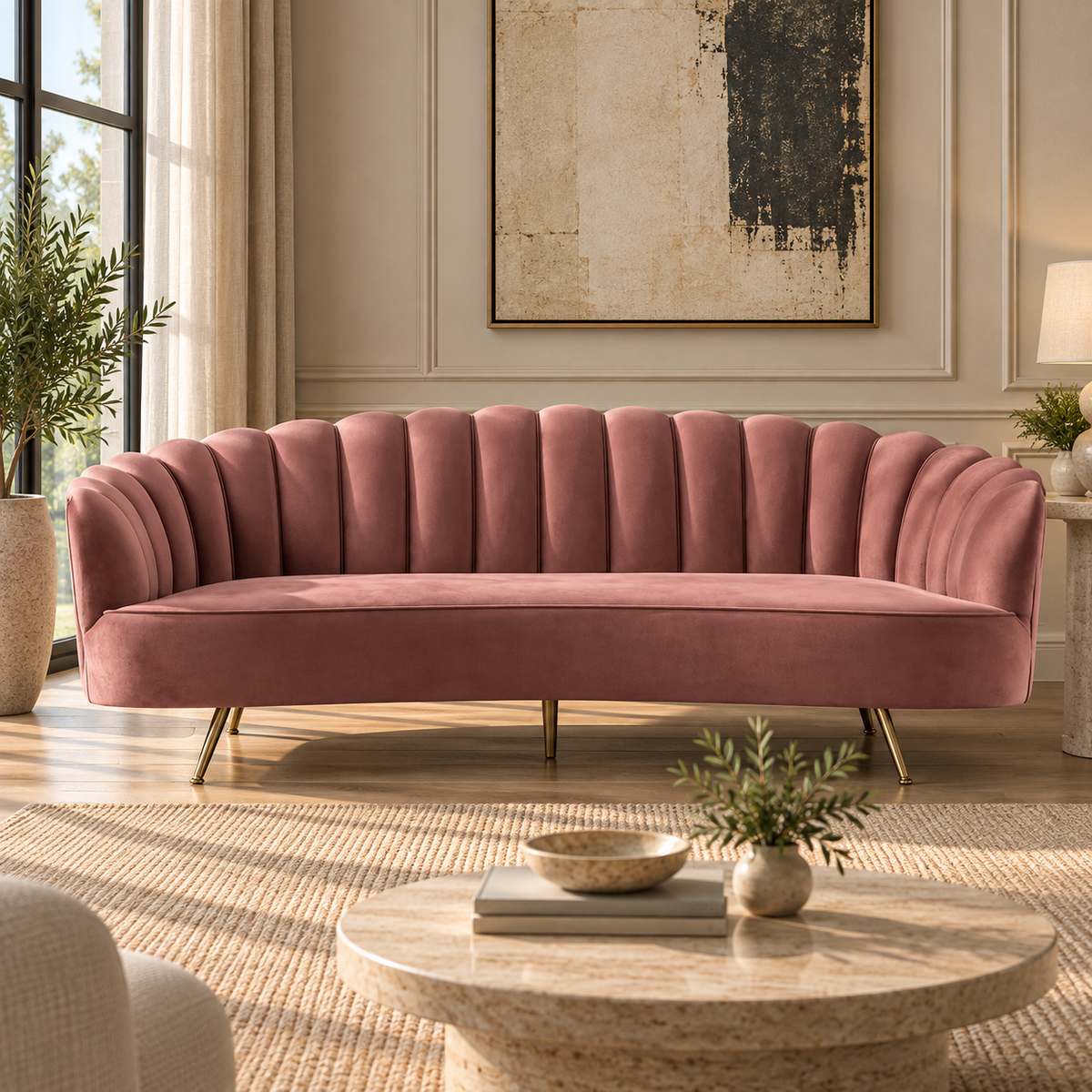 Tovy Sofa (228cm) - Pink