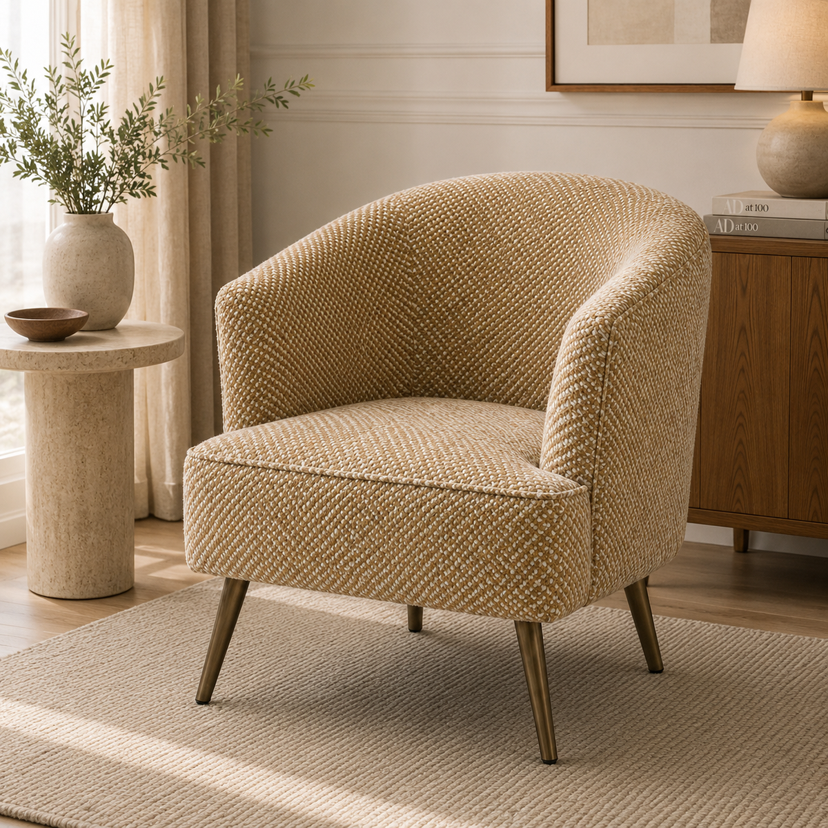 Gabriel Beige Accent Chair