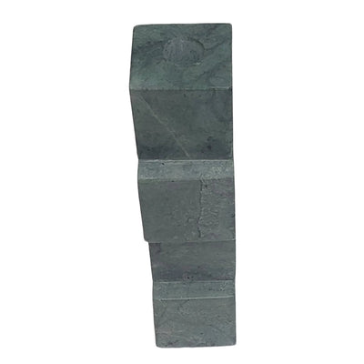 8x3" Stacked Cube Marble Taper Holder, Green - Al Rugaib Furniture