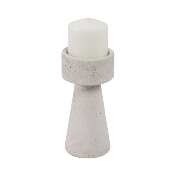 8x4" Taper & Pillar Holder, White - Al Rugaib Furniture