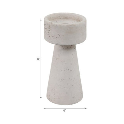 8x4" Taper & Pillar Holder, White - Al Rugaib Furniture