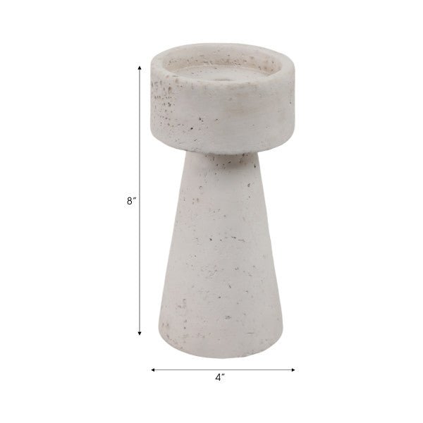 8x4" Taper & Pillar Holder, White - Al Rugaib Furniture