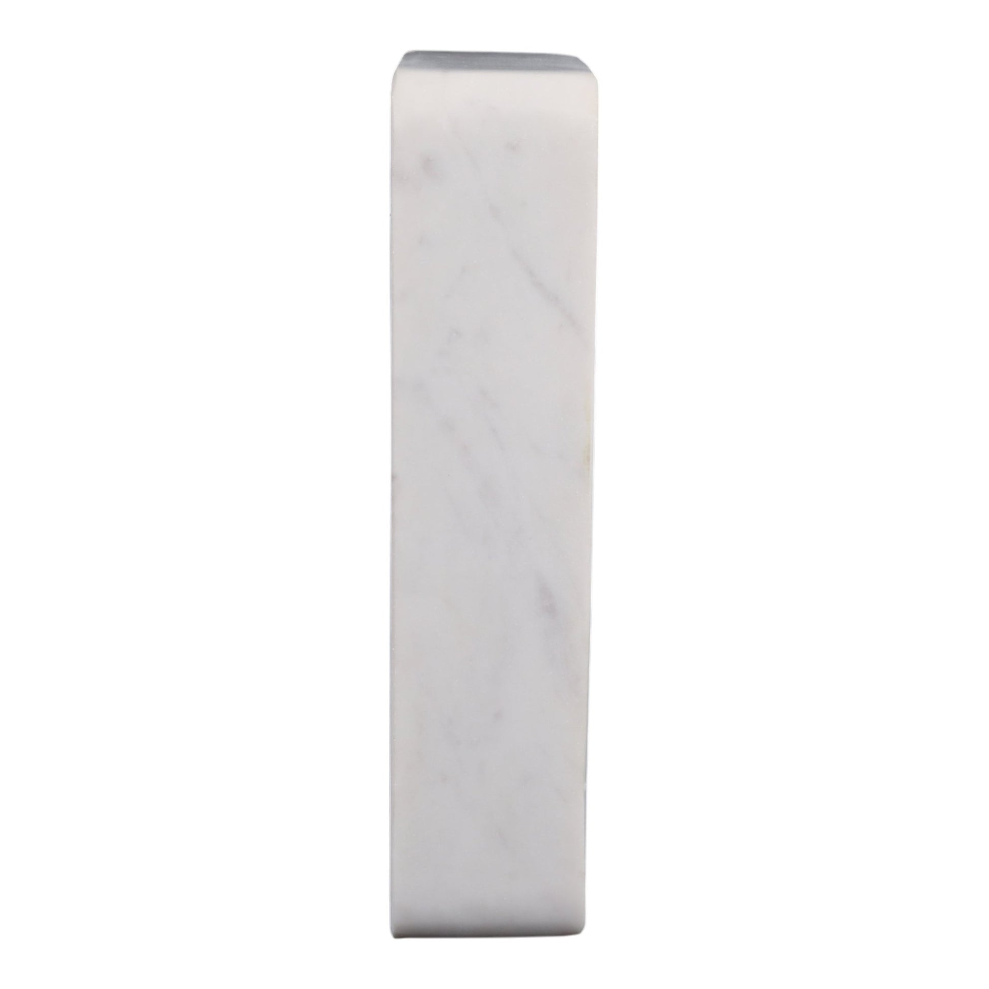8x6" Marble Clock With Brass Details, White Clocks| Sagebrook Home