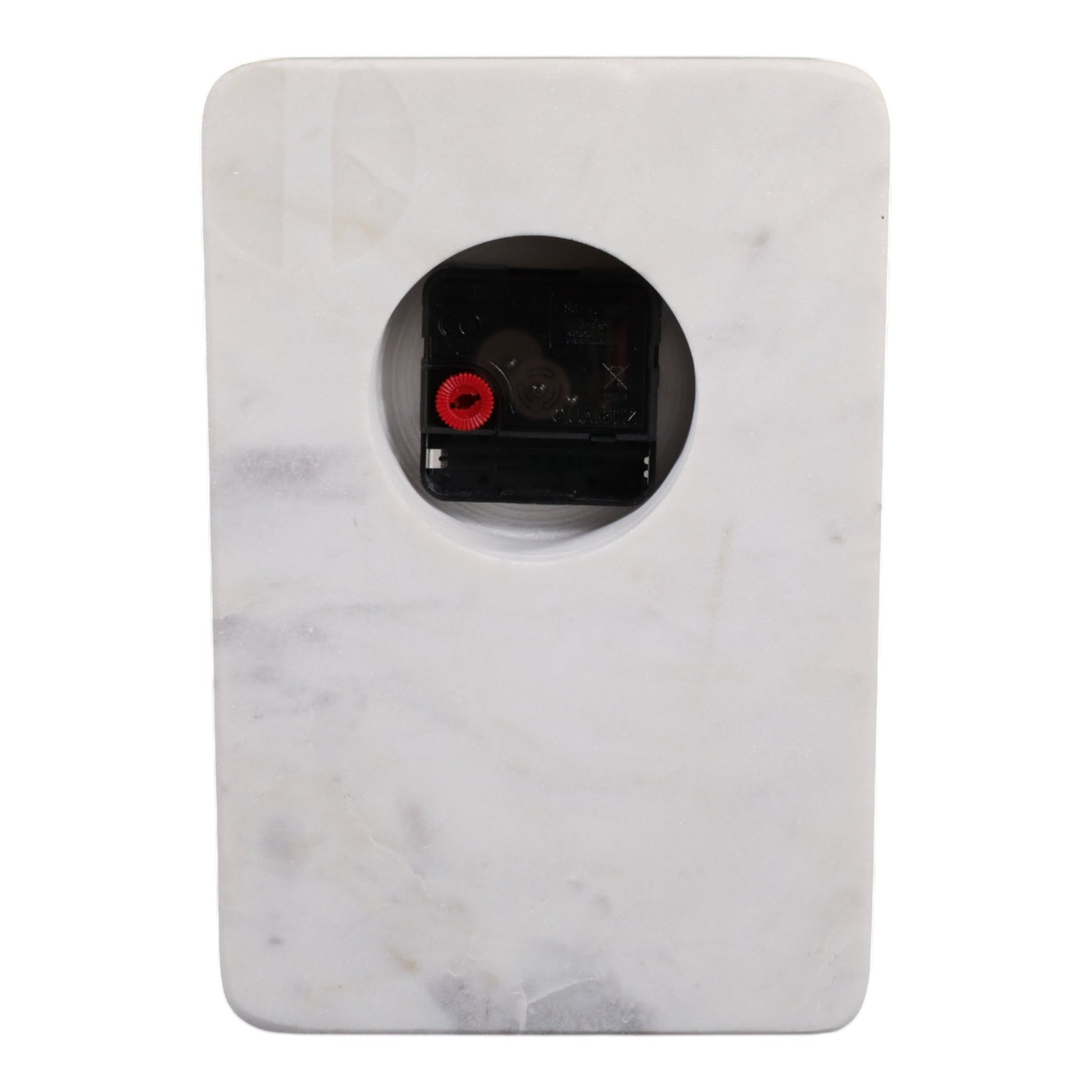 8x6" Marble Clock With Brass Details, White Clocks| Sagebrook Home