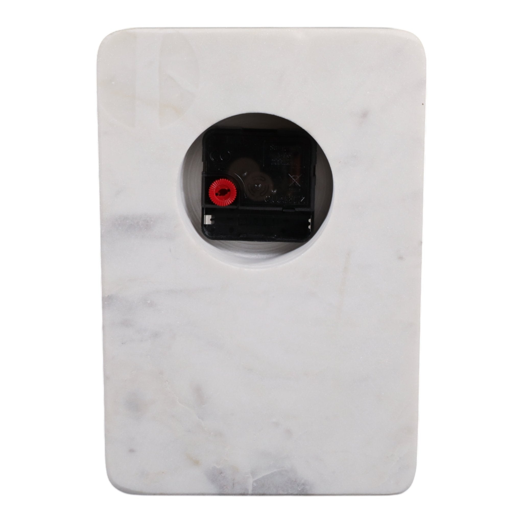 8x6" Marble Clock With Brass Details, White Clocks| Sagebrook Home
