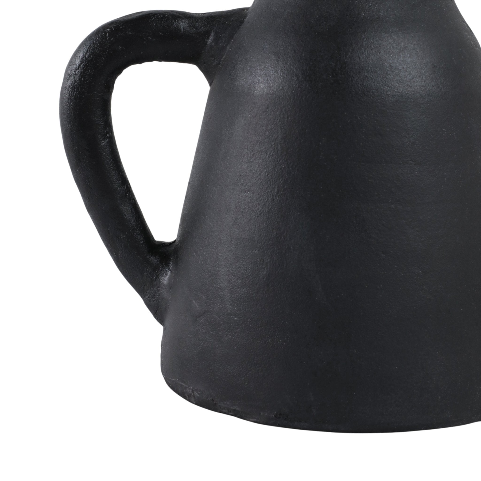 8x8" Terracotta Vase With Handle, Black Vases and Jars| Sagebrook Home