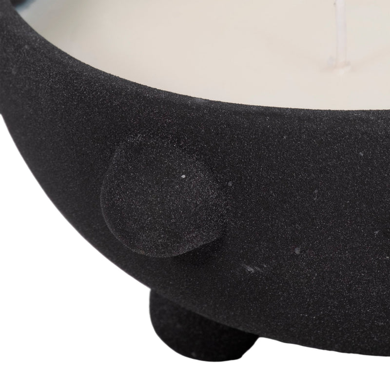 9" 22 Oz Black Amber Sea Salt Bubble Bowl Candle, - Al Rugaib Furniture