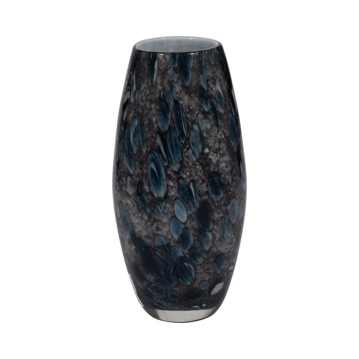 9" AMALDA MEDIUM BLUE GLASS VASE Vases and Jars| Sagebrook Home