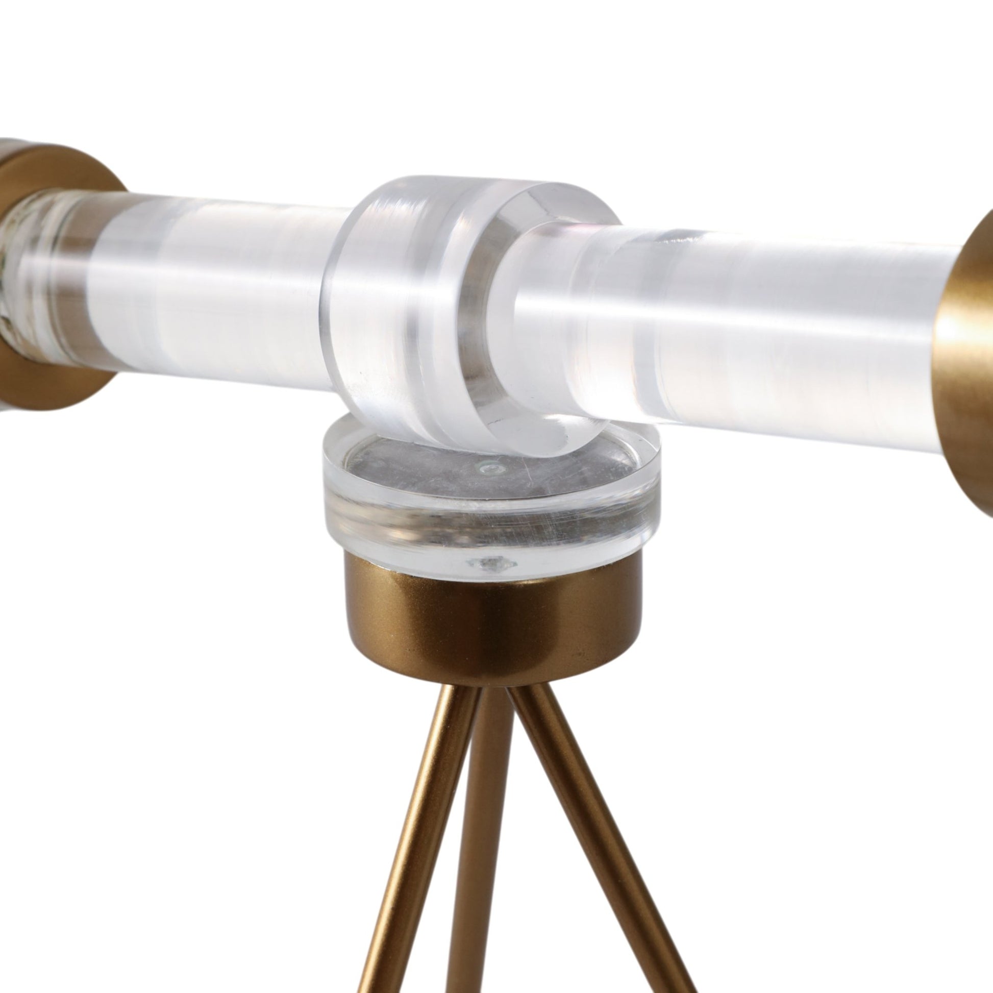 9" Bradford Acrylic And Brass Telescope D?cor Table Decors| Sagebrook Home