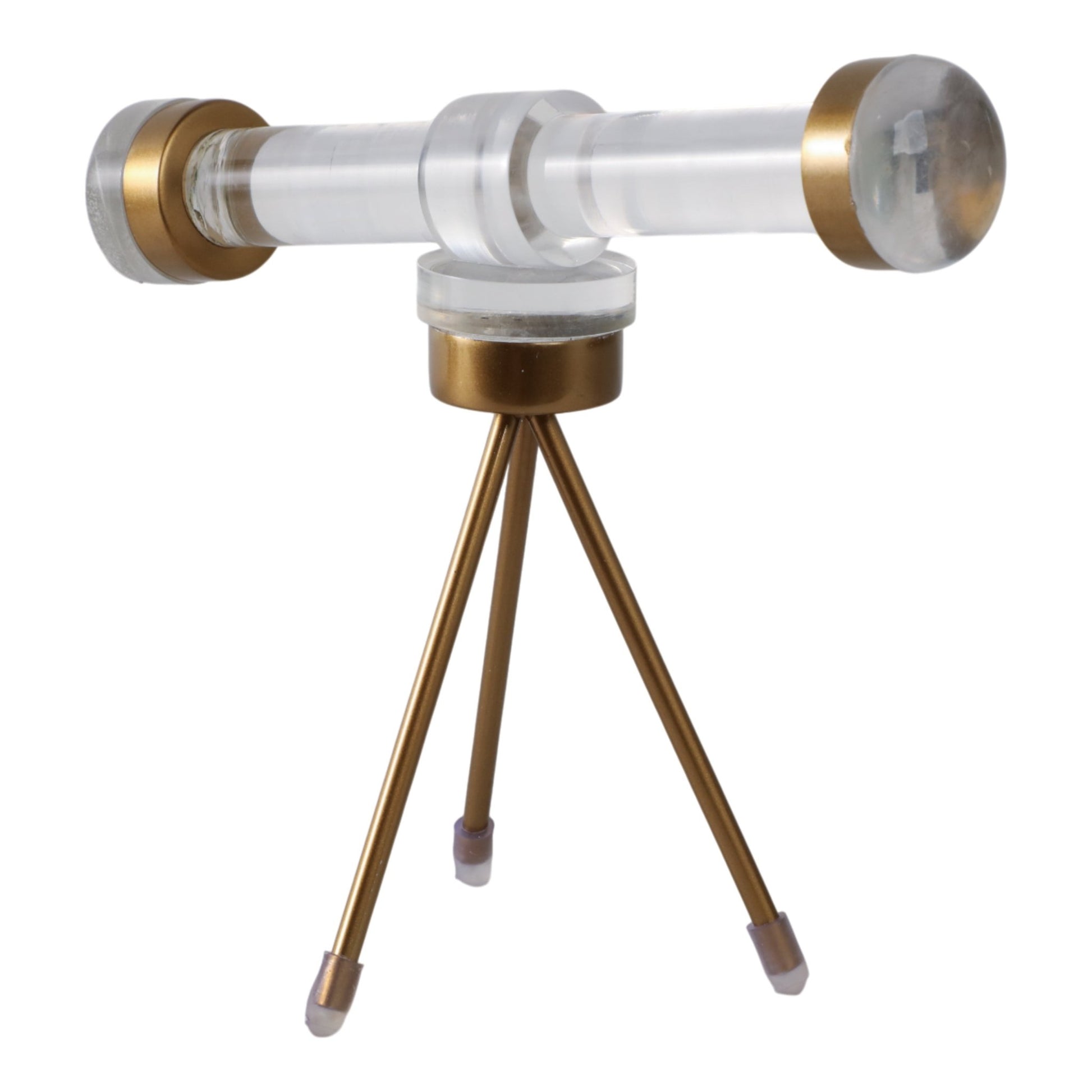 9" Bradford Acrylic And Brass Telescope D?cor Table Decors| Sagebrook Home