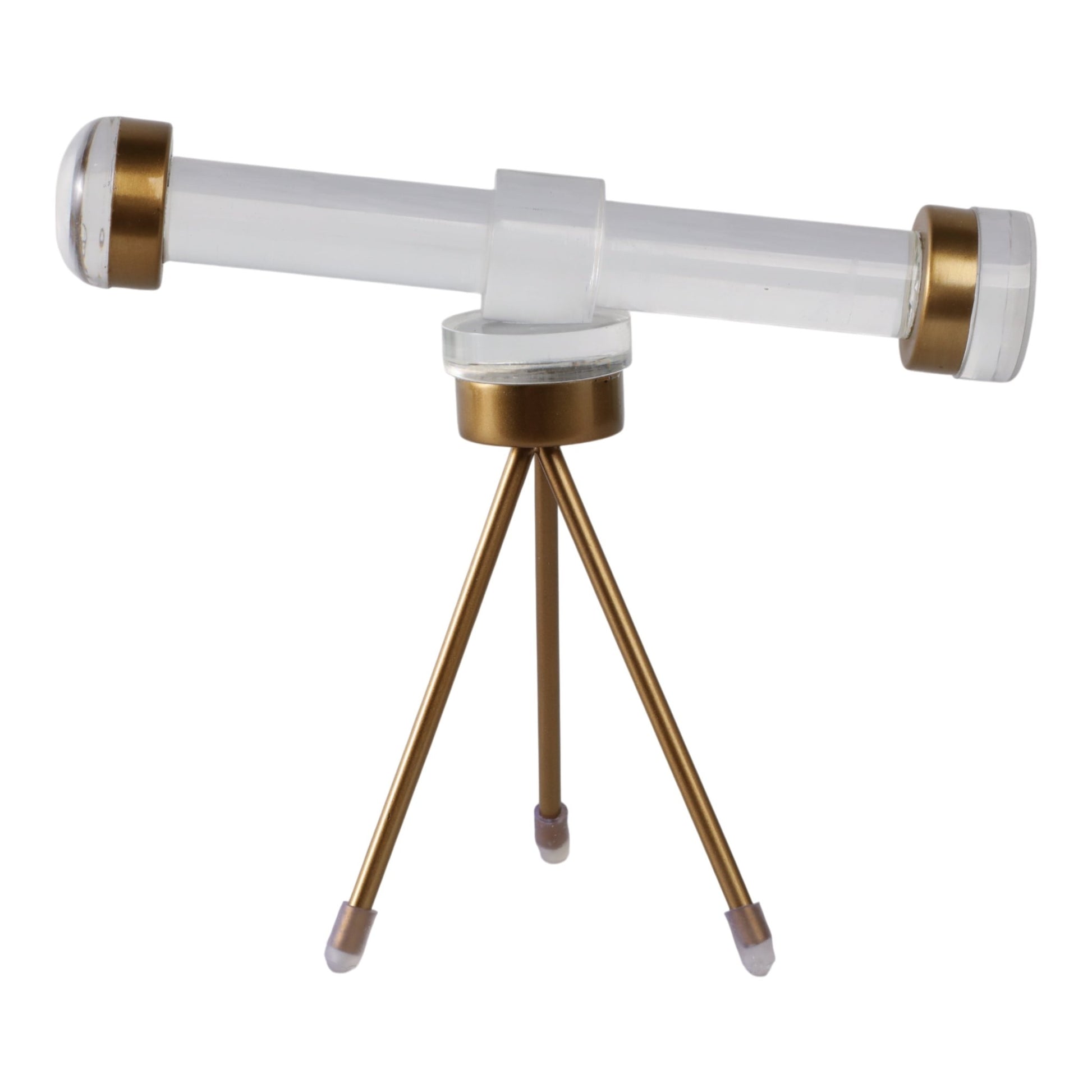 9" Bradford Acrylic And Brass Telescope D?cor Table Decors| Sagebrook Home