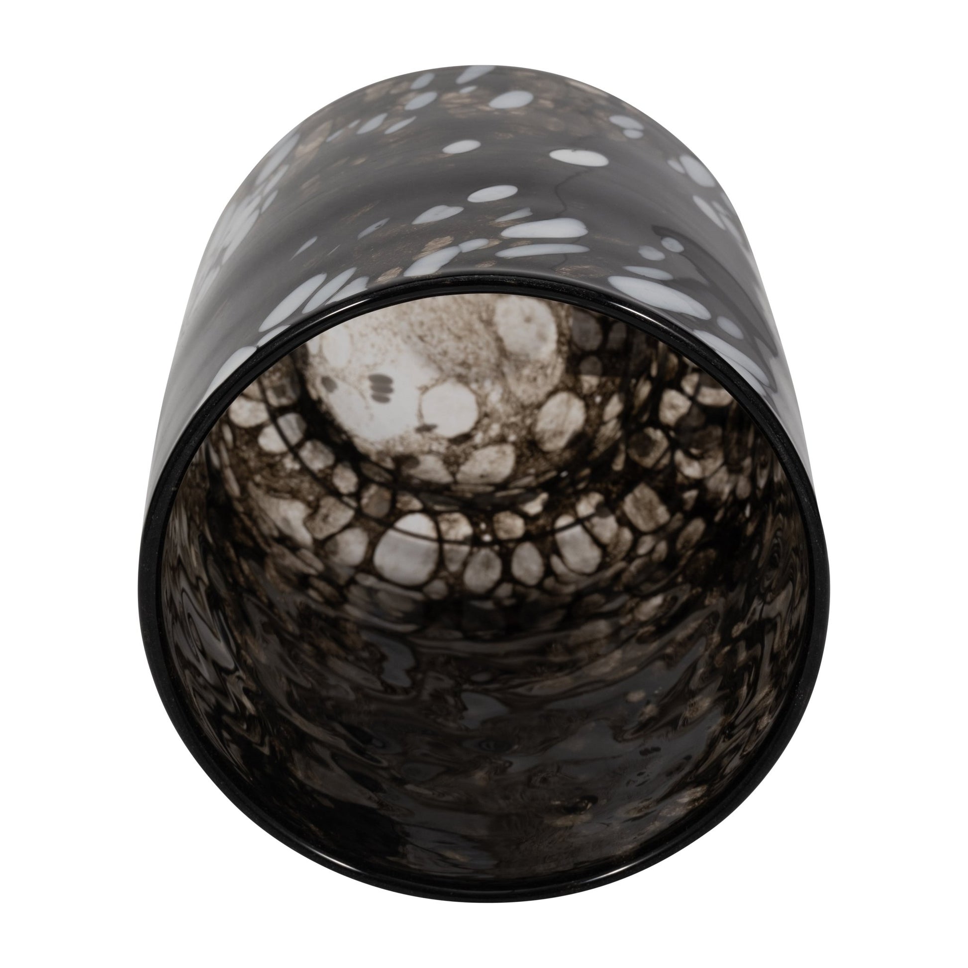 9" Hennie Medium Black & White Glass Vase Vases and Jars| Sagebrook Home