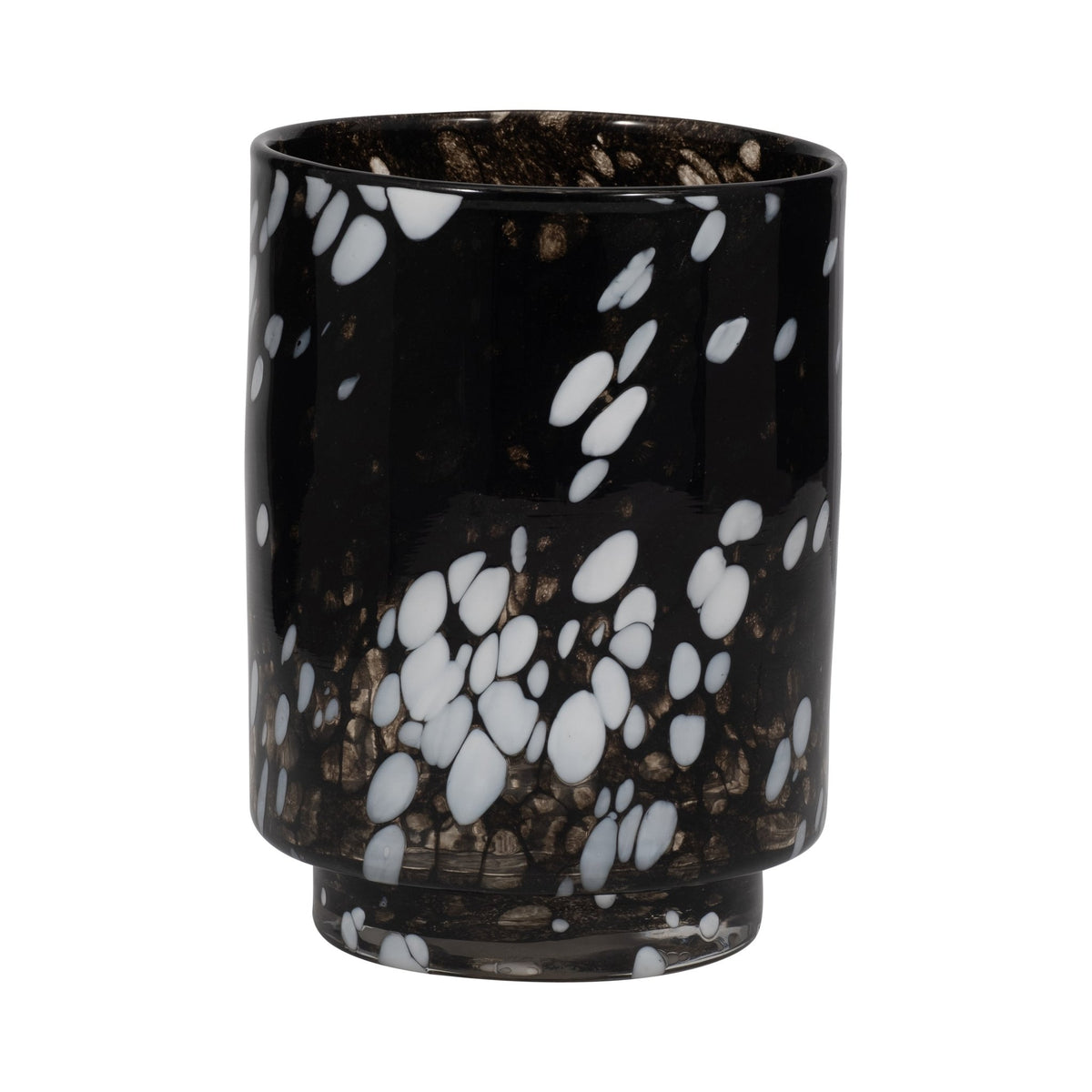 9" Hennie Medium Black & White Glass Vase Vases and Jars| Sagebrook Home