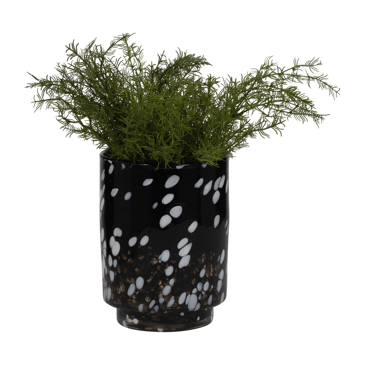 9" Hennie Medium Black & White Glass Vase Vases and Jars| Sagebrook Home