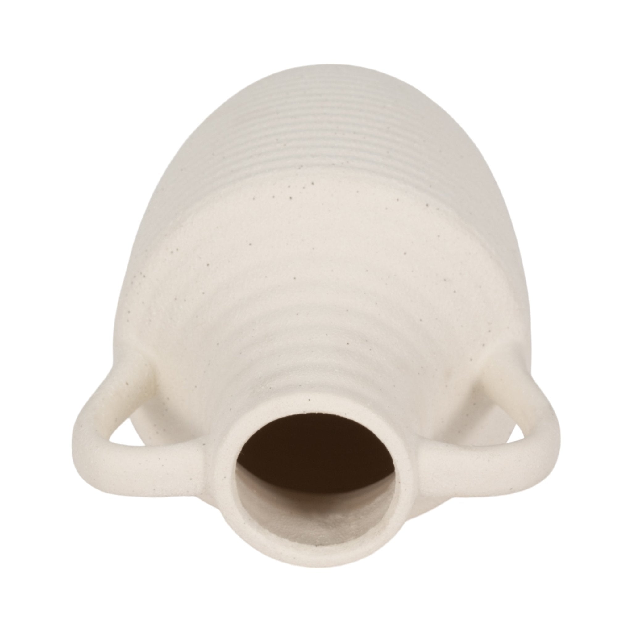 9" Jug Vase W/ Handle Rough Texture, Ivory Vases and Jars| Sagebrook Home