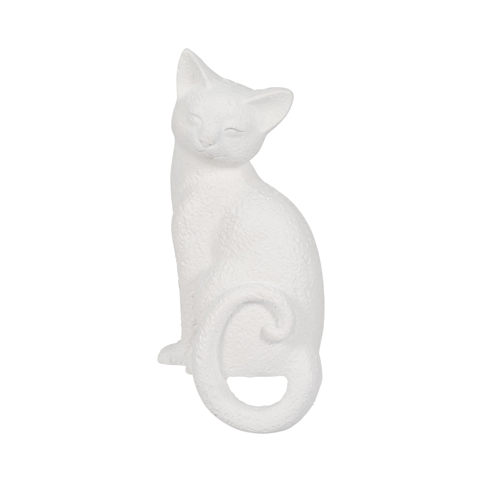 9" Kitty With Hanging Tail, White Table Decors| Sagebrook Home