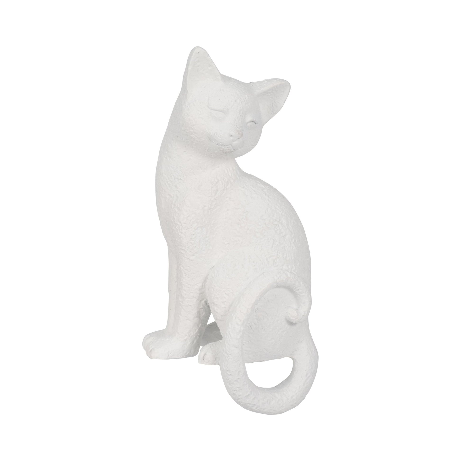 9" Kitty With Hanging Tail, White Table Decors| Sagebrook Home