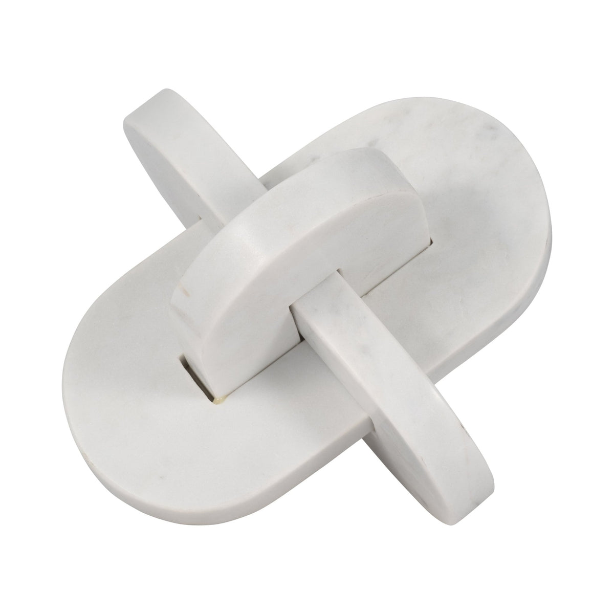 9" LIAM WHITE MARBLE KNOTS Table Decors| Sagebrook Home