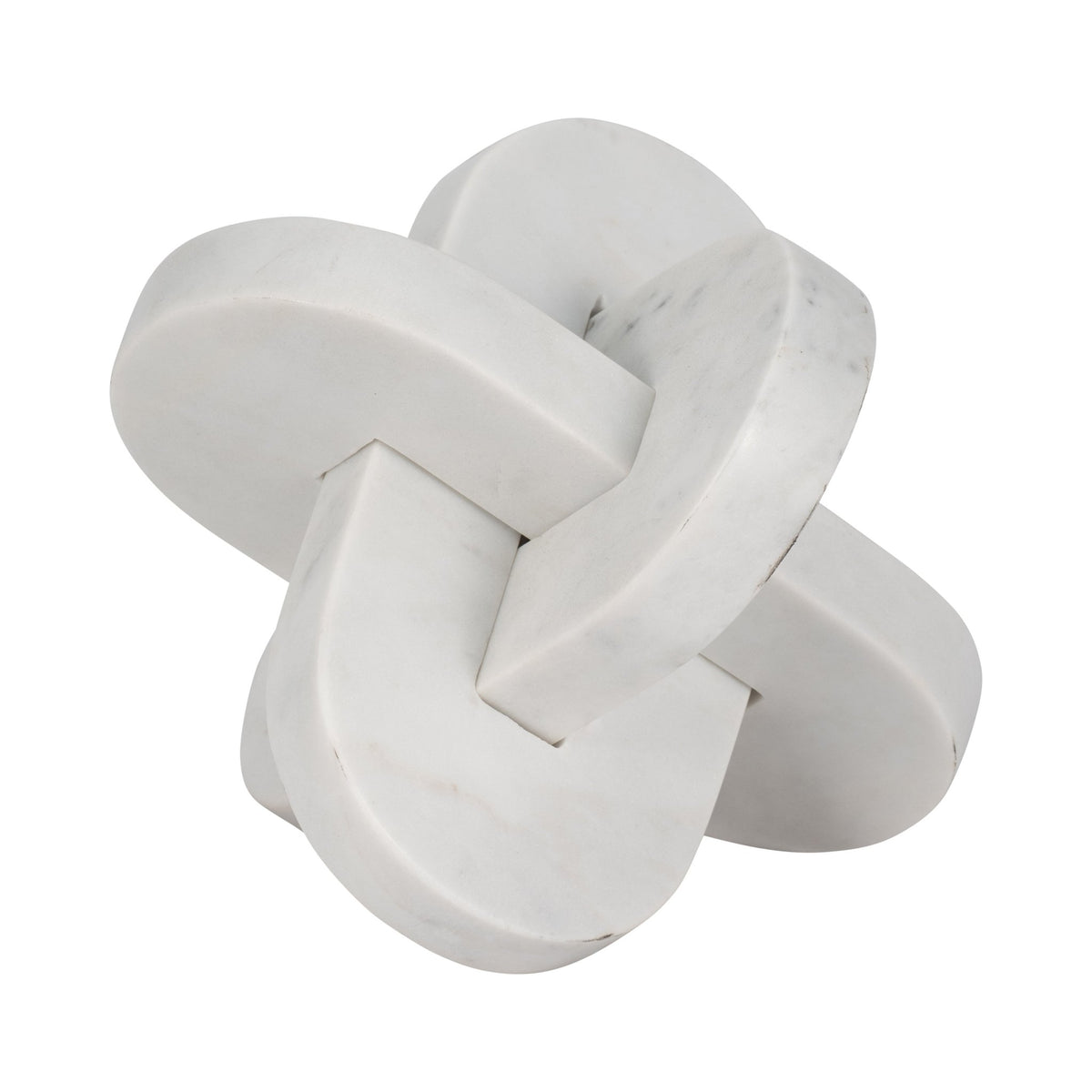 9" LIAM WHITE MARBLE KNOTS Table Decors| Sagebrook Home