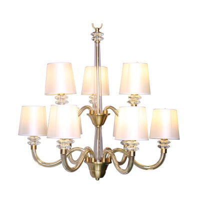 9 LIGHTS, 3 LIGHTS UPPER AND 6 LIGHTS DOWN - GOLD - Al Rugaib Furniture