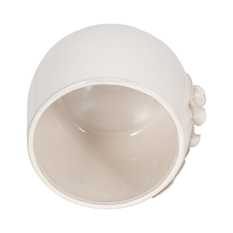 9" Mushroom Applique Planter, Ivory - Al Rugaib Furniture