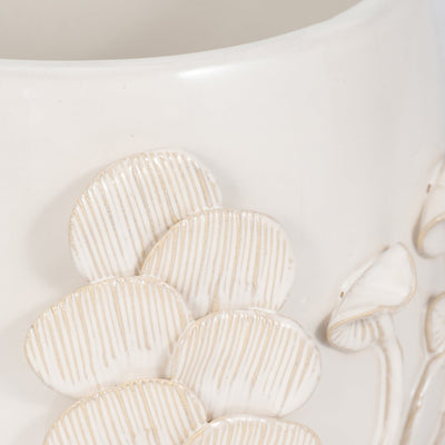 9" Mushroom Applique Planter, Ivory - Al Rugaib Furniture