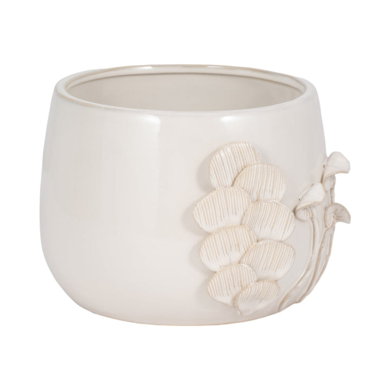 9" Mushroom Applique Planter, Ivory - Al Rugaib Furniture