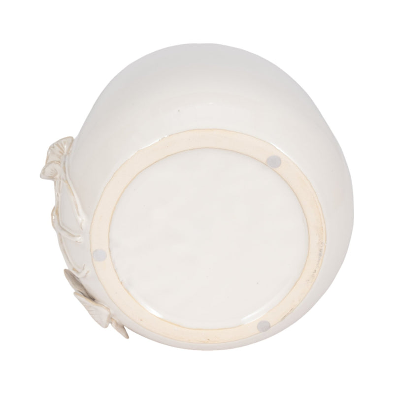 9" Mushroom Applique Planter, Ivory - Al Rugaib Furniture