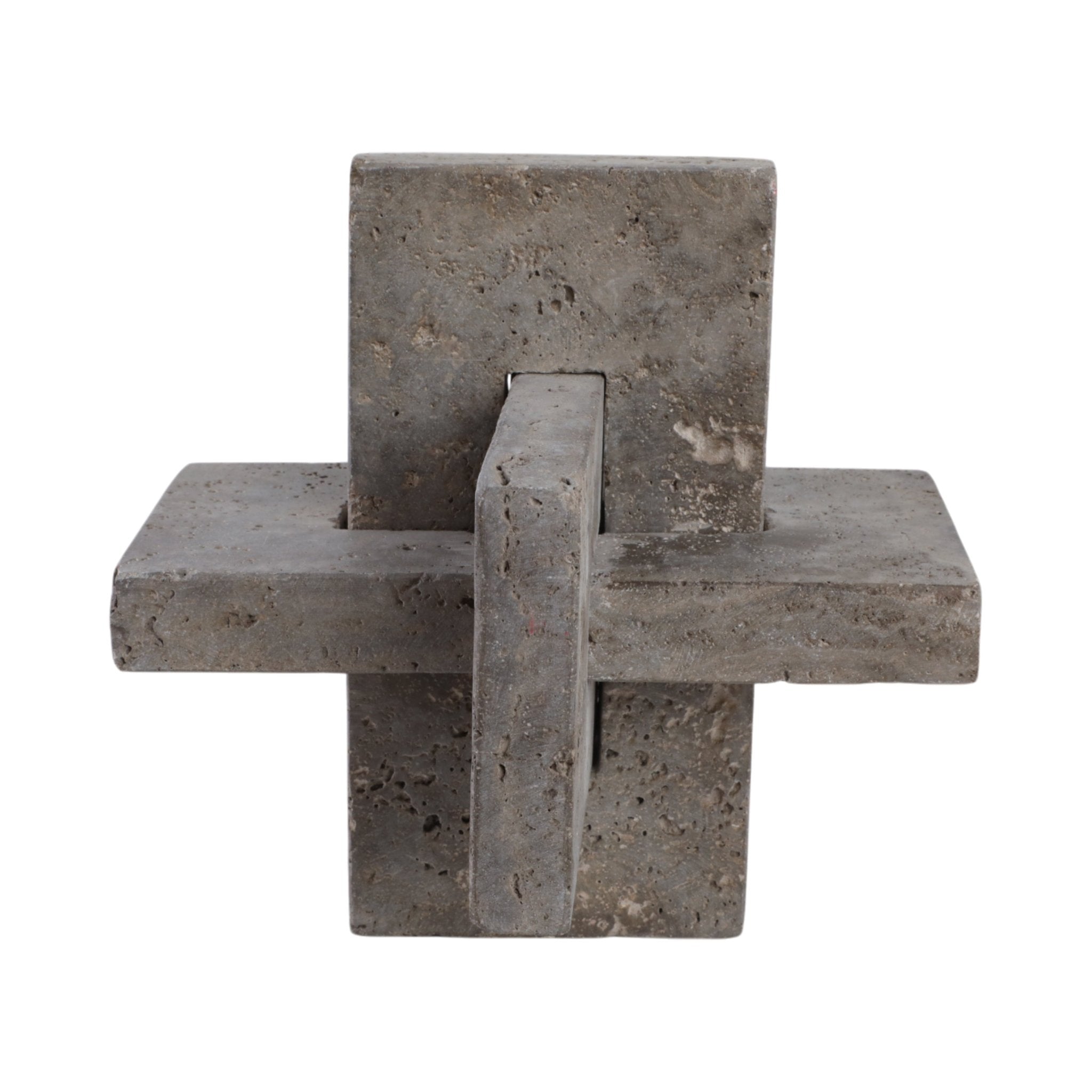 9" Pierce Large Travertine Knot Table Decors| Sagebrook Home
