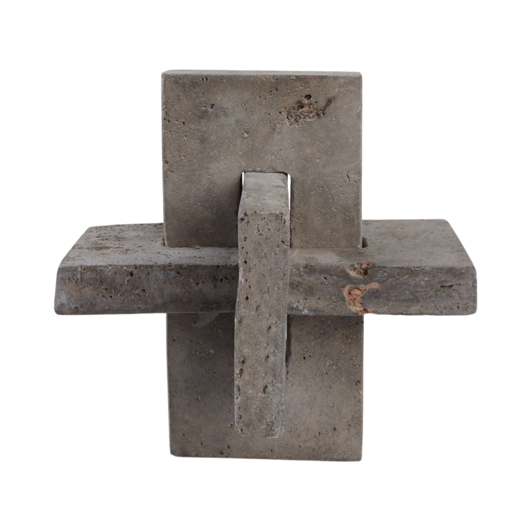 9" Pierce Large Travertine Knot Table Decors| Sagebrook Home